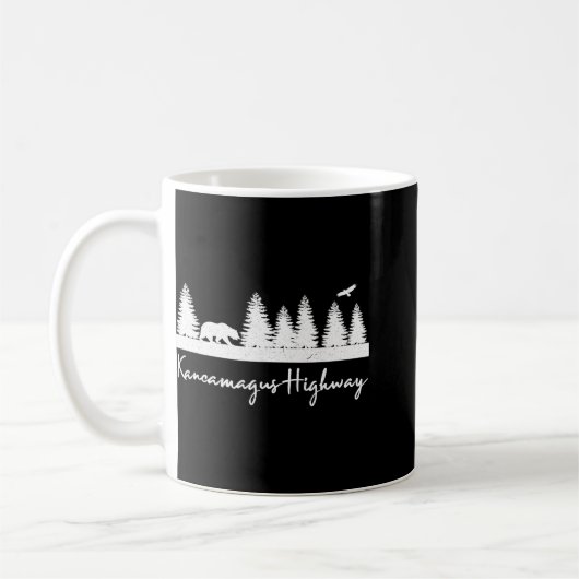 Kancamagus Highway New Hampshire Rustic Bear Wildl Kaffeetasse (Links)