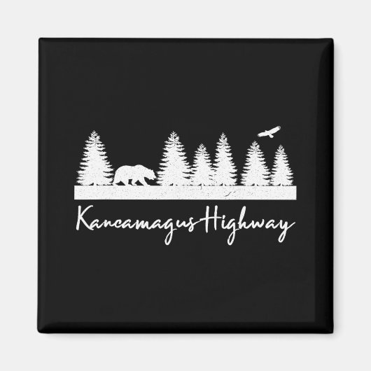 Kancamagus Highway New Hampshire Rustic Bear Wildl Magnet (Vorne)