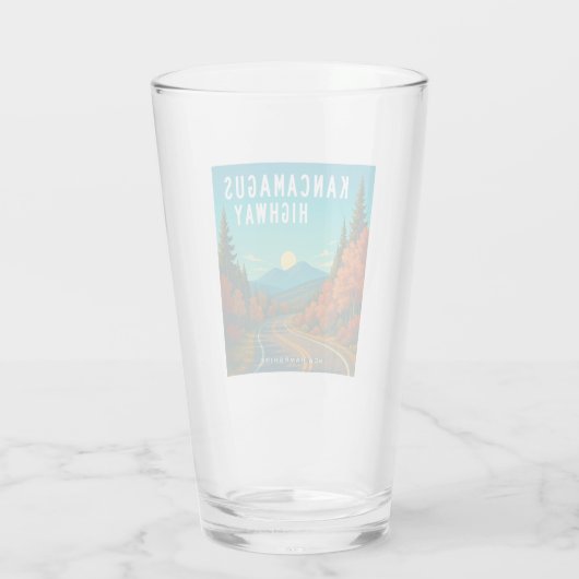 Kancamagus Highway New Hampshire Sunset Glas (Rückseite)