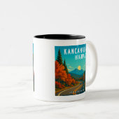 Kancamagus Highway New Hampshire Sunset Zweifarbige Tasse (VorderseiteRechts)