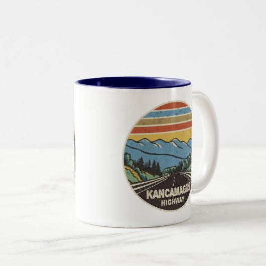 Kancamagus Highway New Hampshire Zweifarbige Tasse (VorderseiteRechts)