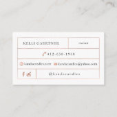 Kanda Kerzen Visitenkarte (Rückseite)