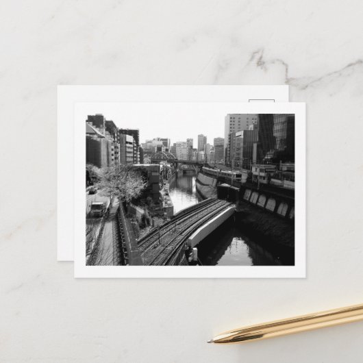Kanda River: Ochanomizu, Tokio Postkarte (Vorderseite/Rückseite Beispiel)