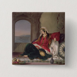 Kandahar-Dame des Ranges, verlobt beim Rauchen, Button