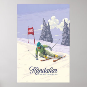 Kandahar Garmisch-Partenkirchen Deutschland Skigeb Poster