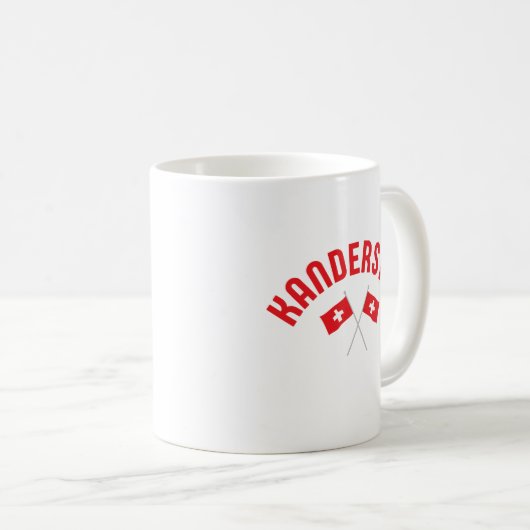 KANDERSTEG Schweiz Flaggen Kaffeetasse (VorderseiteRechts)