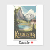 Kandersteg Schweiz Illustration Kunst, Dichtung un Aufkleber (Blatt)