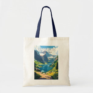Kandersteg Schweiz Reise Kunst Vintage Tragetasche
