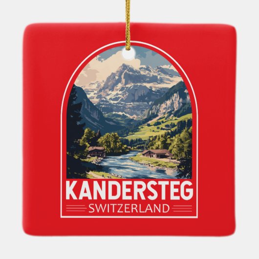 Kandersteg Schweiz Reisen Keramikornament (Rückseite)