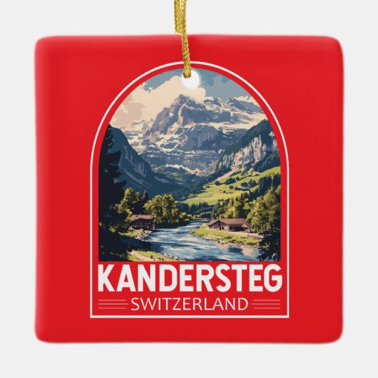 Kandersteg Schweiz Reisen Keramikornament (Vorderseite)