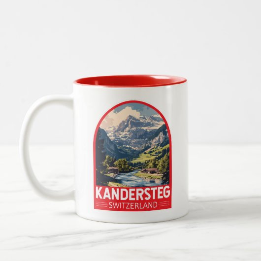 Kandersteg Schweiz Reisen Zweifarbige Tasse (Links)