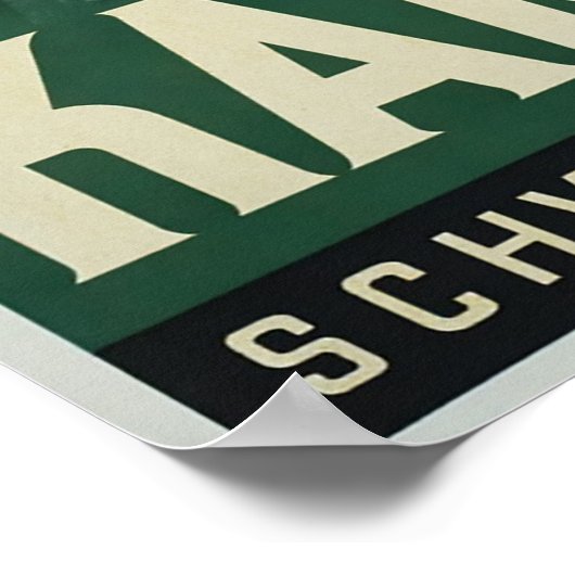 Kandersteg, Schweiz, Reiseplakat Poster (Ecke)