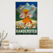 Kandersteg, Schweiz, Reiseplakat Poster (Küche)