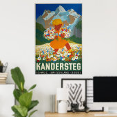 Kandersteg, Schweiz, Reiseplakat Poster (Heimbüro)