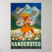 Kandersteg, Schweiz, Reiseplakat Poster (Vorne)