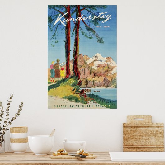 Kandersteg, Schweiz, Reiseplakat Poster (Küche)
