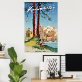 Kandersteg, Schweiz, Reiseplakat Poster (Heimbüro)