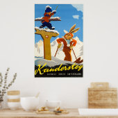 Kandersteg, Schweiz, Ski Travel Poster (Küche)