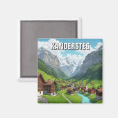 Kandersteg Switzerland Travel Magnet (Vorderseite/Rückseite)