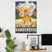 Kandersteg Switzerland Vintage Travel Poster (Heimbüro)