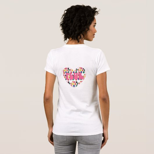 Kandi Heart "Plur" T-Shirt (Schwarz voll)