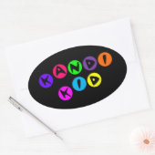 Kandi Kid individuell einstellbar Ovaler Aufkleber (Umschlag)
