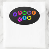 Kandi Kid individuell einstellbar Ovaler Aufkleber (Tasche)