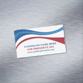 Kandidat für politische Wahlen 2024 Magnetische Visitenkarte (Beispiel)