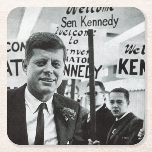 Kandidat Kennedy Rechteckiger Pappuntersetzer (Vorderseite)