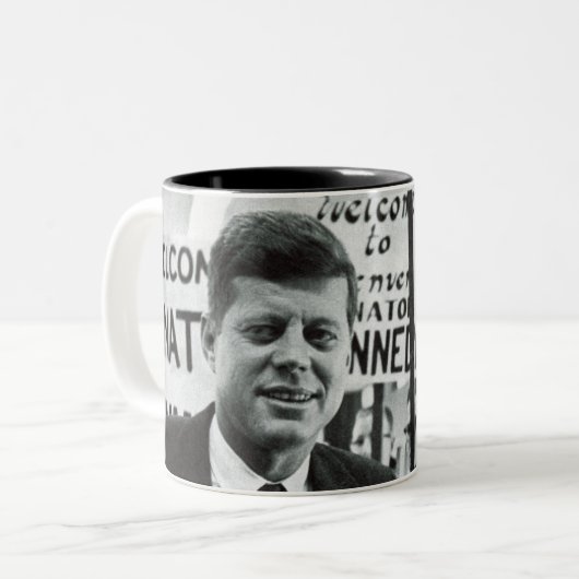 Kandidat Kennedy Zweifarbige Tasse (Vorderseite Links)