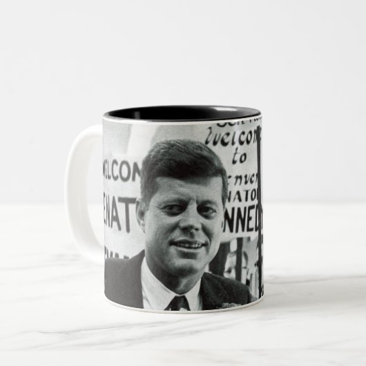 Kandidat Kennedy Zweifarbige Tasse (Vorderseite Links)