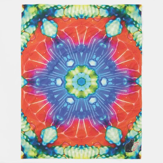 Kandierter Kaleidoskop Fleecedecke (Vorderseite)