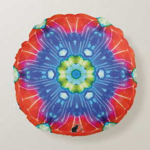 Kandierter Kaleidoskop Rundes Kissen