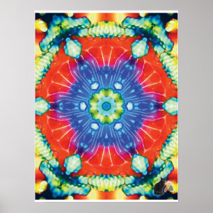 Kandierter kinetischer Collage-Kaleidoskop-Poster Poster