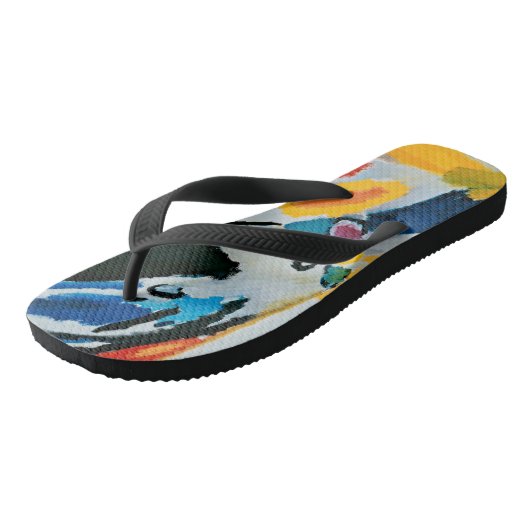Kandinski Impression III Konzert Abstrakte Malerei Badesandalen (Schrägansicht)
