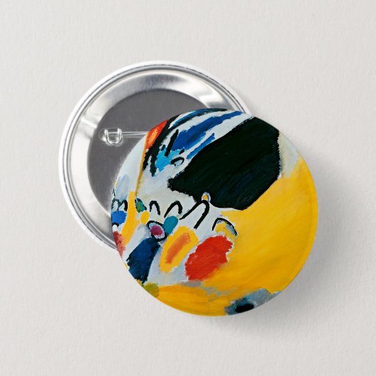 Kandinski Impression III Konzert Abstrakte Malerei Button (Vorne & Hinten)
