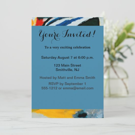 Kandinski Impression III Konzert Abstrakte Malerei Einladung (Stehend Vorderseite)