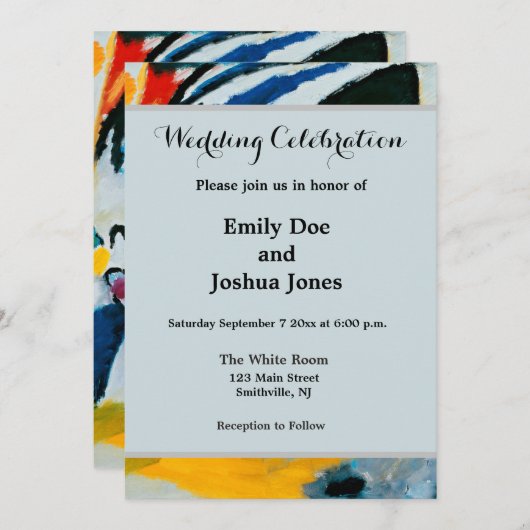 Kandinski Impression III Konzert Abstrakte Malerei Einladung (Vorne/Hinten)