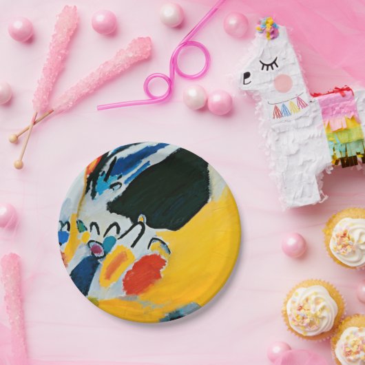 Kandinski Impression III Konzert Abstrakte Malerei Pappteller (Party)