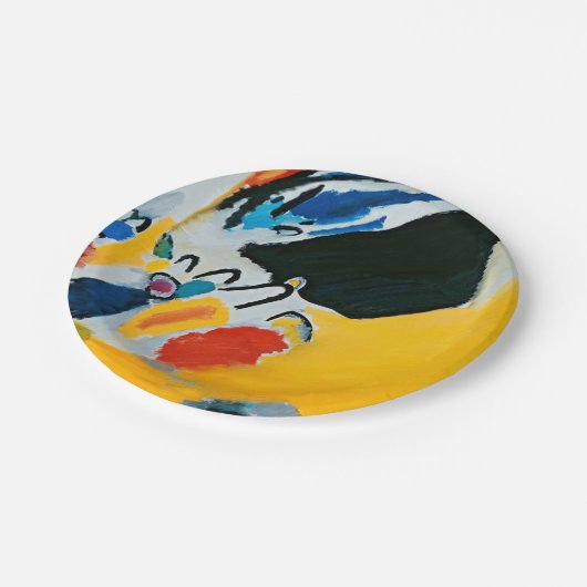 Kandinski Impression III Konzert Abstrakte Malerei Pappteller (Schrägansicht)