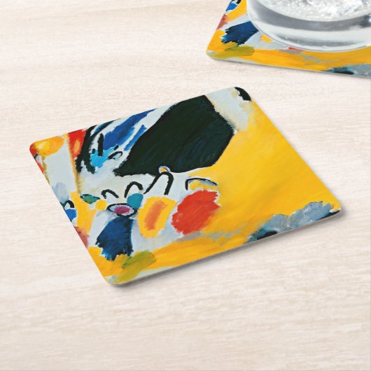 Kandinski Impression III Konzert Abstrakte Malerei Rechteckiger Pappuntersetzer (angewinkelt)