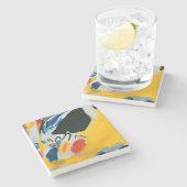 Kandinski Impression III Konzert Abstrakte Malerei Steinuntersetzer (Seitenansicht)