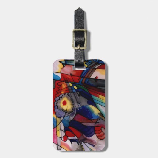 Kandinsky 1913 Abstrakte Malerei Gepäckanhänger (Vorderseite vertikal)