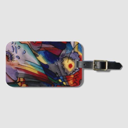 Kandinsky 1913 Abstrakte Malerei Gepäckanhänger (Vorderseite (Horizontal))