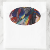 Kandinsky 1913 Abstrakte Malerei Ovaler Aufkleber (Tasche)