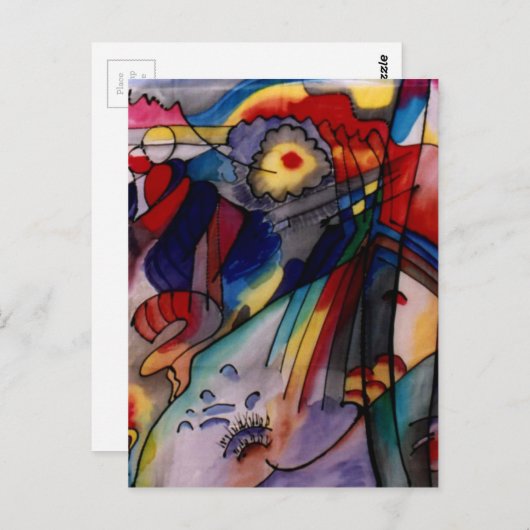 Kandinsky 1913 Abstrakte Malerei Postkarte (Vorne/Hinten)