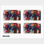 Kandinsky 1913 Abstrakte Malerei Rechteckiger Aufkleber (Blatt)