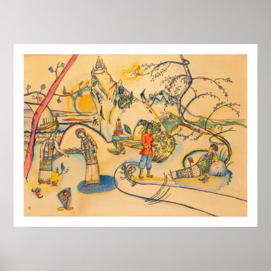 Kandinsky, 1915 - Wasserfarbe ohne Titel Poster (Vorne)