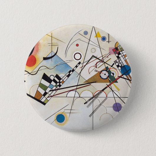 Kandinsky 1923/Komposition viii/pixdezines Button (Vorderseite)
