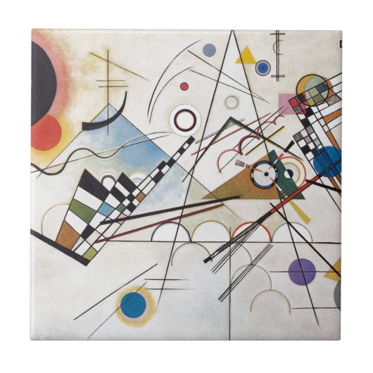 Kandinsky 1923/Komposition viii/pixdezines Fliese (Vorderseite)